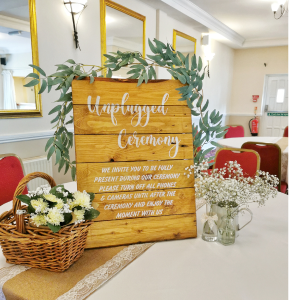 "Unplugged Wedding" Sign