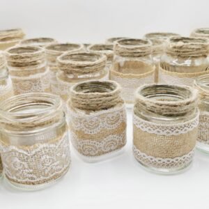 Hessian Jam Jars
