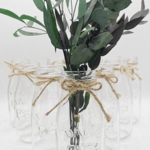 Glass milk bottles
