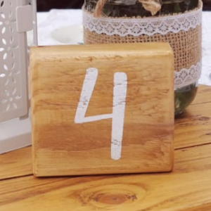 Wooden Table Numbers Light