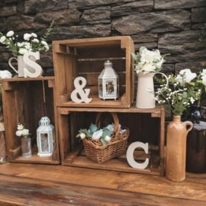 Rustic Wooden Crate Display Styling Set