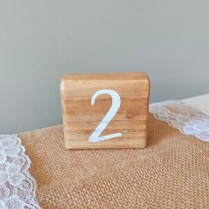 Rustic Wooden Table Numbers Light