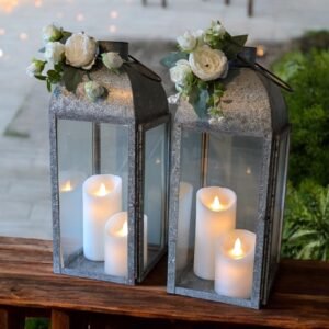 Rustic Tin Lantern Set