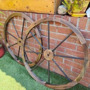 Rustic Wooden Cart Wheels