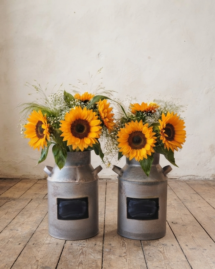 Rustic Galvanised Milk Churns - Image 2