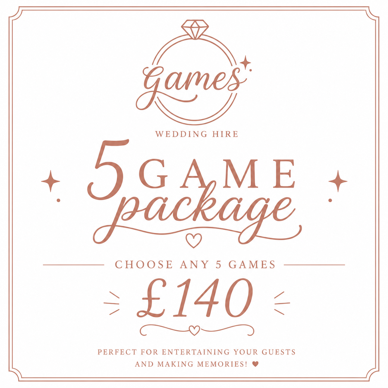 Rustic Wedding Games Package – Choose Any 5 Games