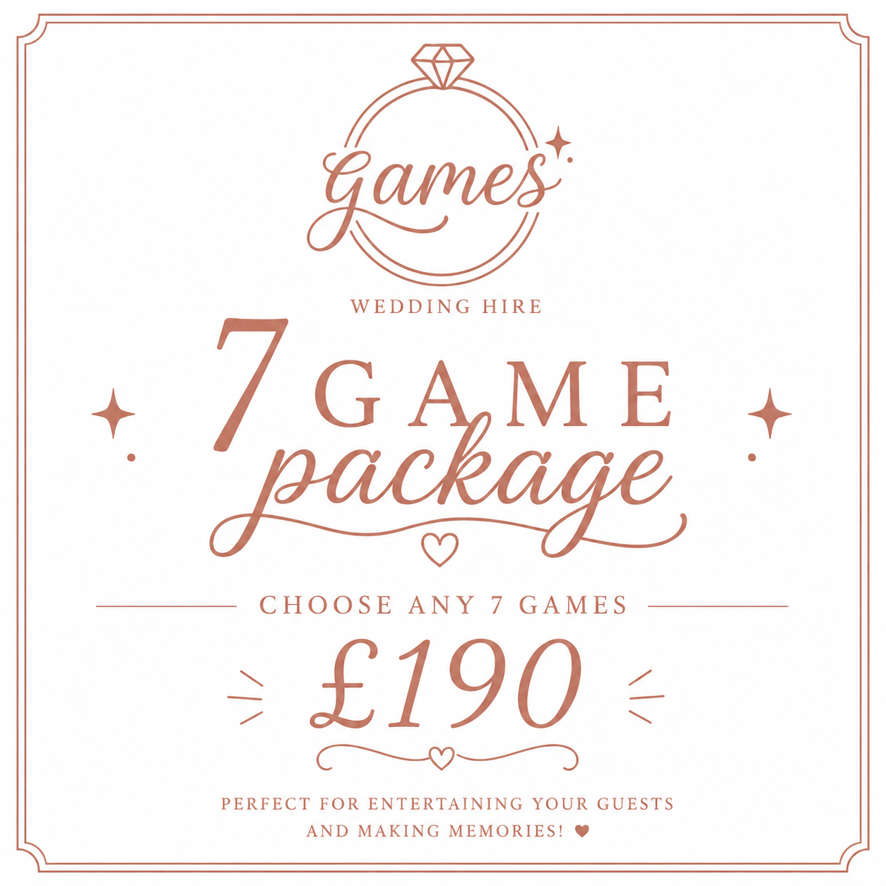 Rustic Wedding Games Package – Choose Any 7 Games