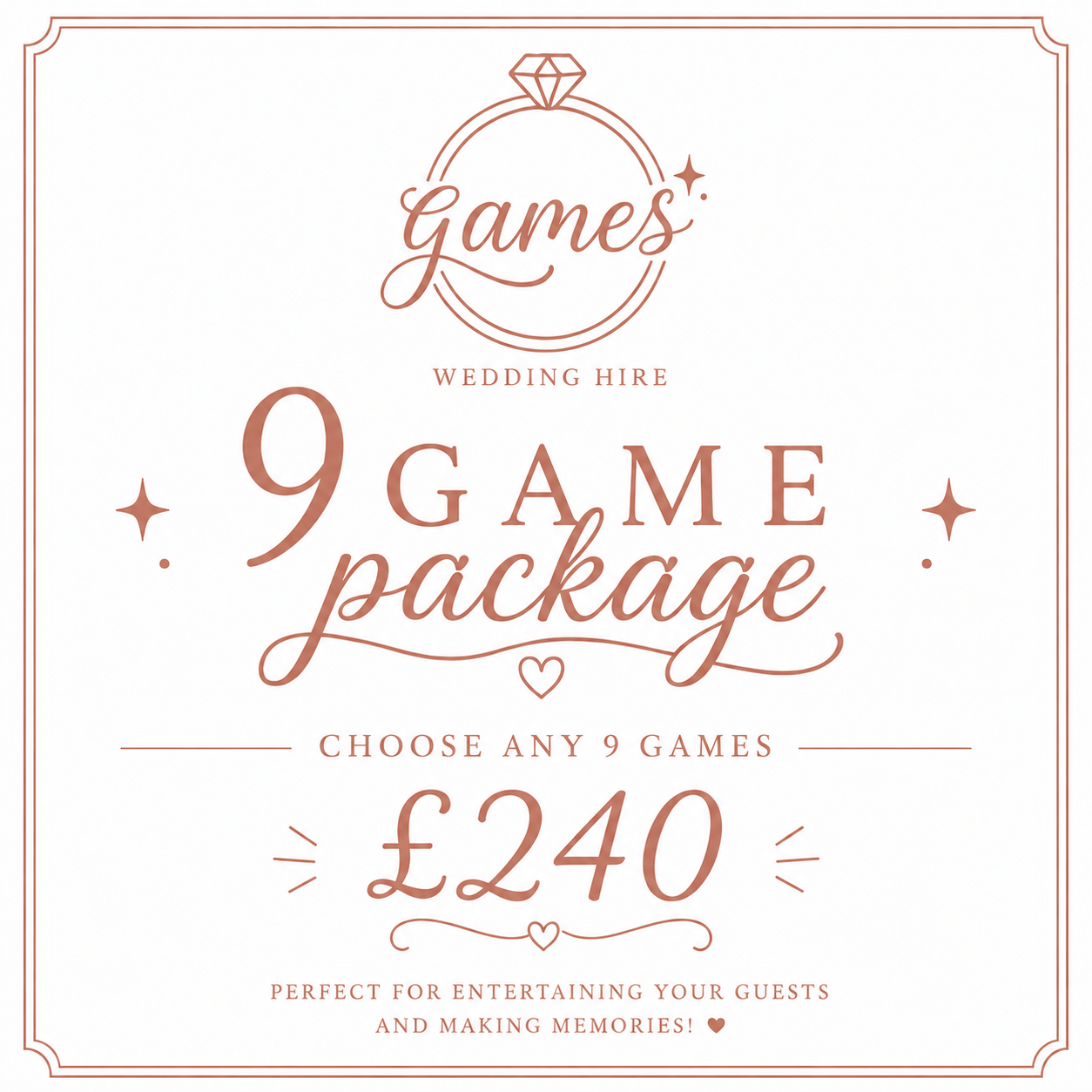 Rustic Wedding Games Package – Choose Any 9 Games
