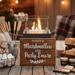 Rustic Toast a Marshmallow & Party S’more Sign